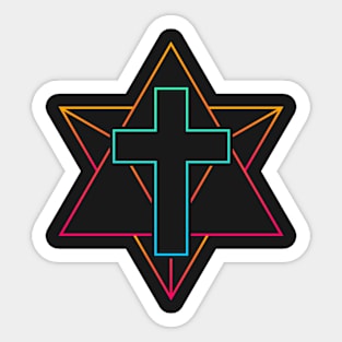 EDM Rave – Sacred Geometry & Cross Sticker